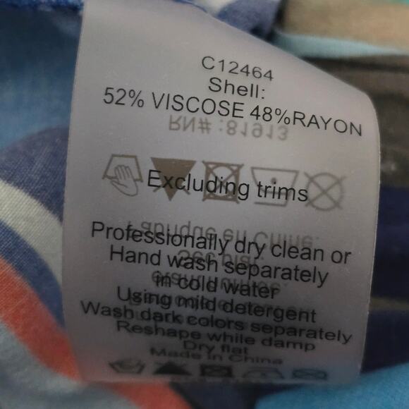 Anthropologie Striped Blue Palazzo Pants Size S Wide Leg Boho Resort Cottagecore - Picture 10 of 10